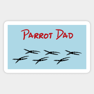 Parrot Dad with Footprints Magnet